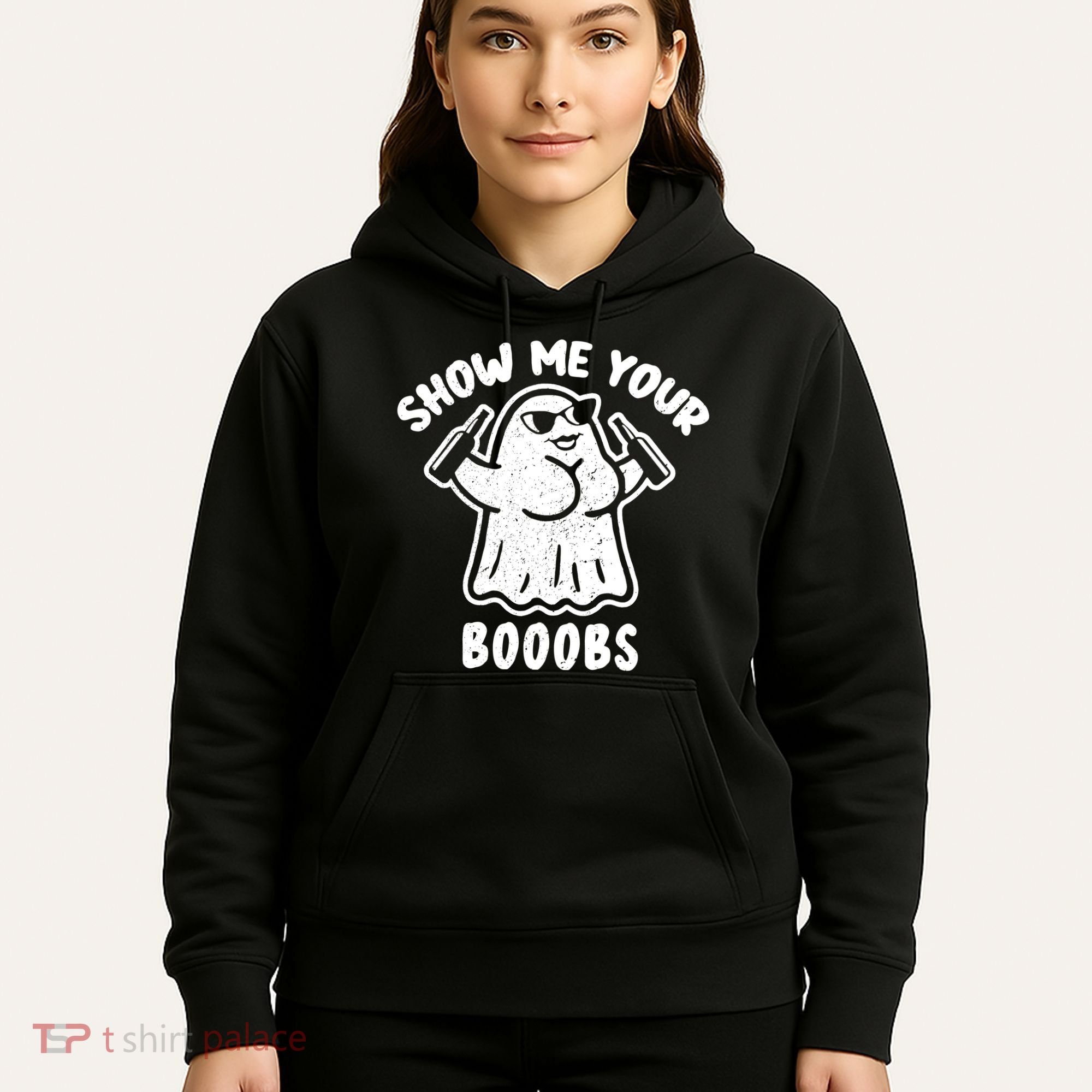 Show Me Your Booobs Funny Dumb Ghost Hoodie