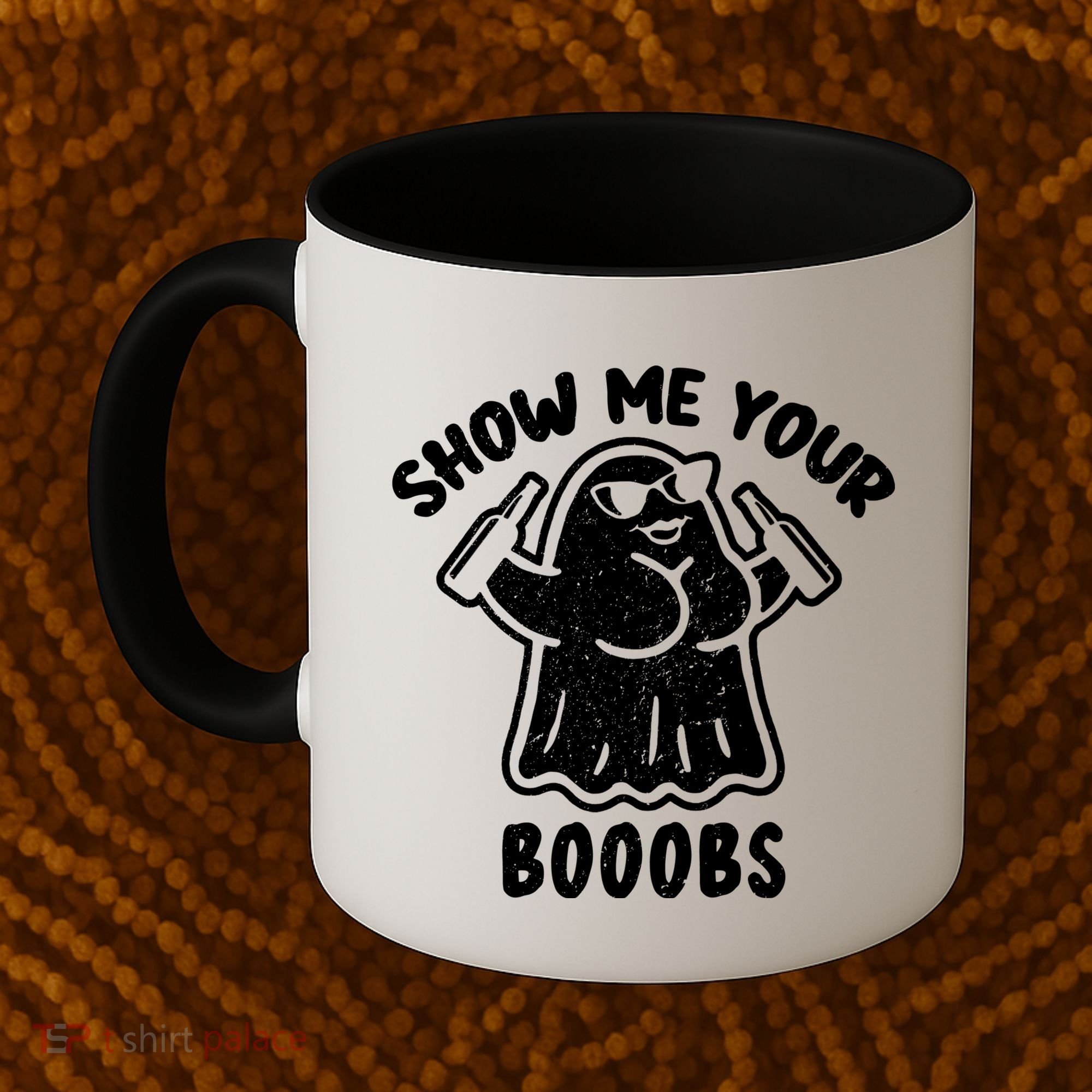 Show Me Your Booobs Funny Dumb Ghost Coffee Mug