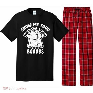 Show Me Your Booobs Funny Dumb Ghost Pajama Set