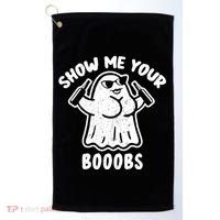 Show Me Your Booobs Funny Dumb Ghost Golf Towel thumb 0