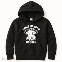 Show Me Your Booobs Funny Dumb Ghost Kids Hoodie thumb 0
