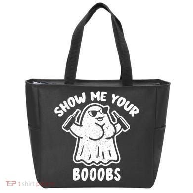 Show Me Your Booobs Funny Dumb Ghost Tote Bag