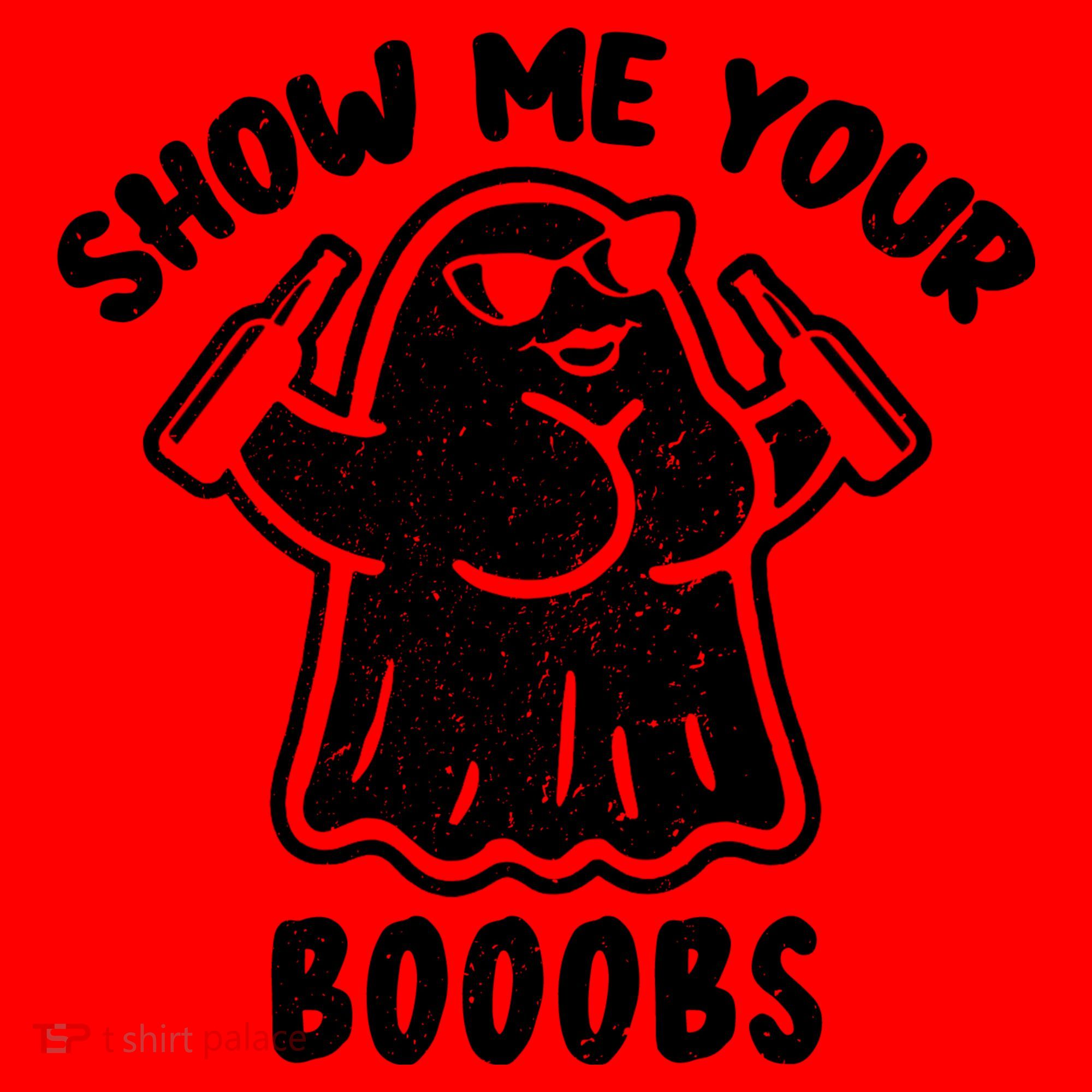Show Me Your Booobs Funny Dumb Ghost Santa Hat