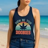 Show Me Your Doobies Weed Gift | Funny Marijuana Bud Stoner Women's Tank Top thumb 2