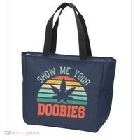 Show Me Your Doobies Weed Gift | Funny Marijuana Bud Stoner Tote Bag thumb 3