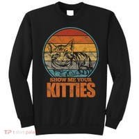 Show Me Your Kitties Funny Cat Lover Premium Sweatshirt thumb 0