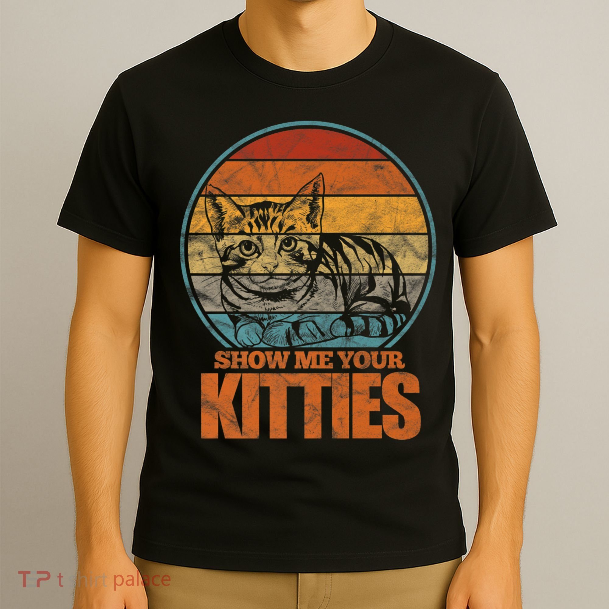 Show Me Your Kitties Funny Cat Lover Premium T-Shirt