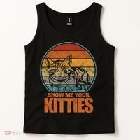 Show Me Your Kitties Funny Cat Lover Premium Tank Top thumb 2