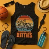 Show Me Your Kitties Funny Cat Lover Premium Tank Top thumb 4