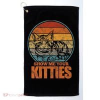Show Me Your Kitties Funny Cat Lover Premium Golf Towel thumb 0