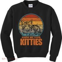 Show Me Your Kitties Funny Cat Lover Premium Kids Sweatshirt thumb 0