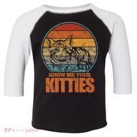 Show Me Your Kitties Funny Cat Lover Premium Toddler Fine Jersey T-Shirt thumb 0