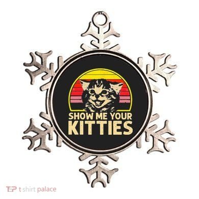 Show Me Your Kitties Cat Lover Retro Vintage Sunset Ornament