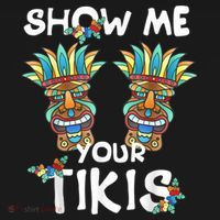 Show Me Your Tikis Boobs Funny Hawaiian Aloha Hawaii Luau Women's Hoodie thumb 2