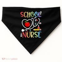 School Nurse Appreciation Nursing Nurse Day & Nurse Week USA-Made Doggie Bandana thumb 0