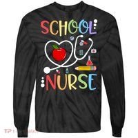 School Nurse Appreciation Nursing Nurse Day & Nurse Week Tie-Dye Long Sleeve Shirt thumb 0
