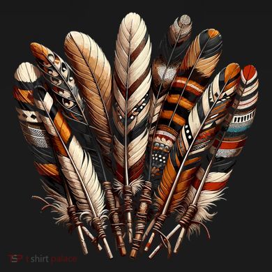 Southwest Native American Indian Feather Yupoong Adult 5-Panel Trucker Hat