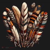 Southwest Native American Indian Feather Backpack thumb 2