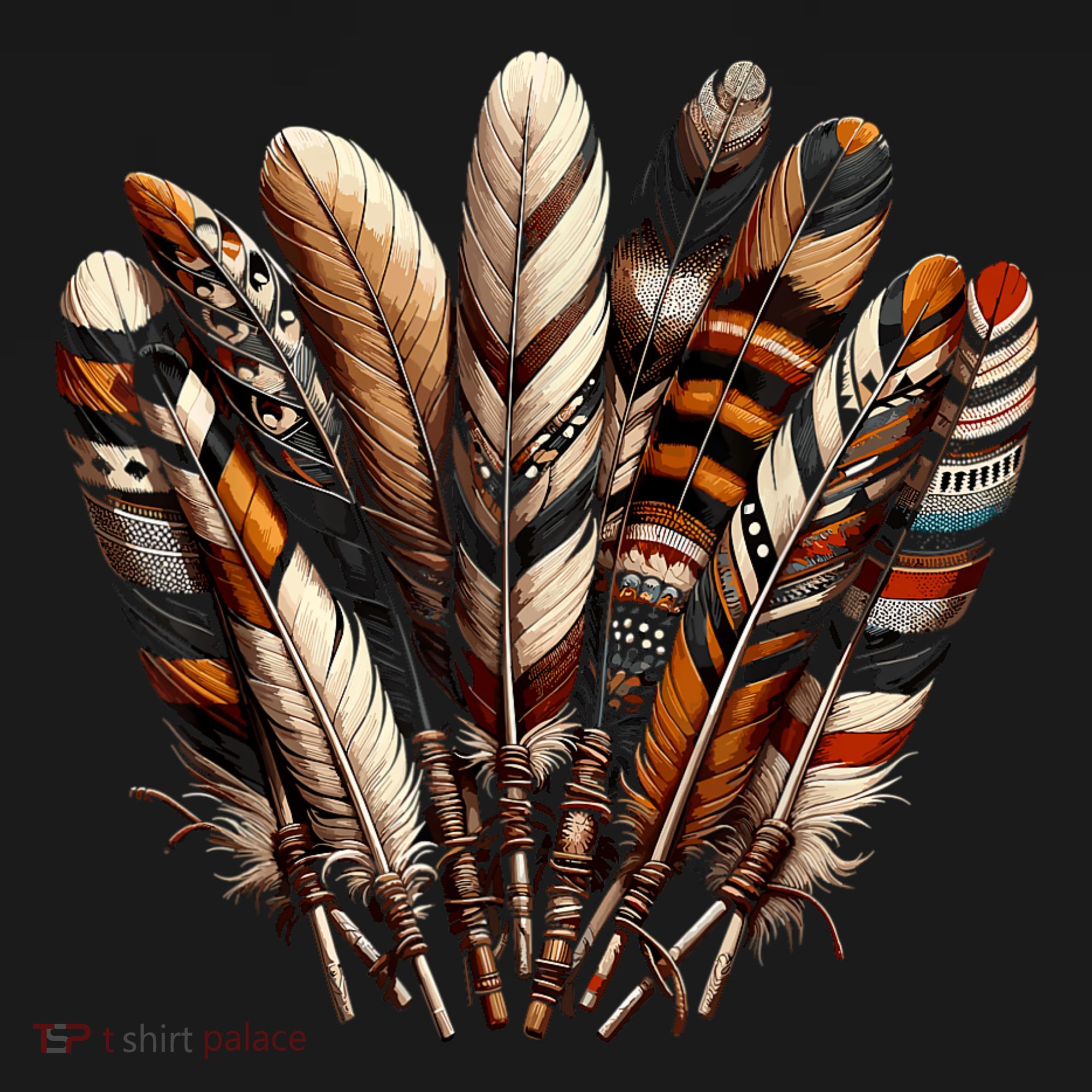 Southwest Native American Indian Feather Backpack