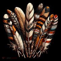 Southwest Native American Indian Feather Bucket Hat thumb 4