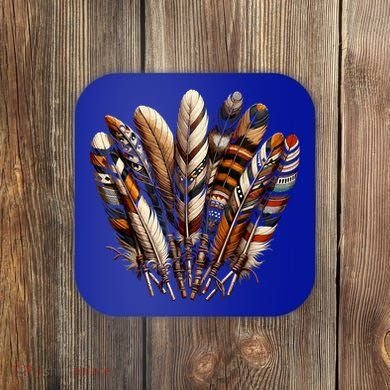 Southwest Native American Indian Feather Coaster