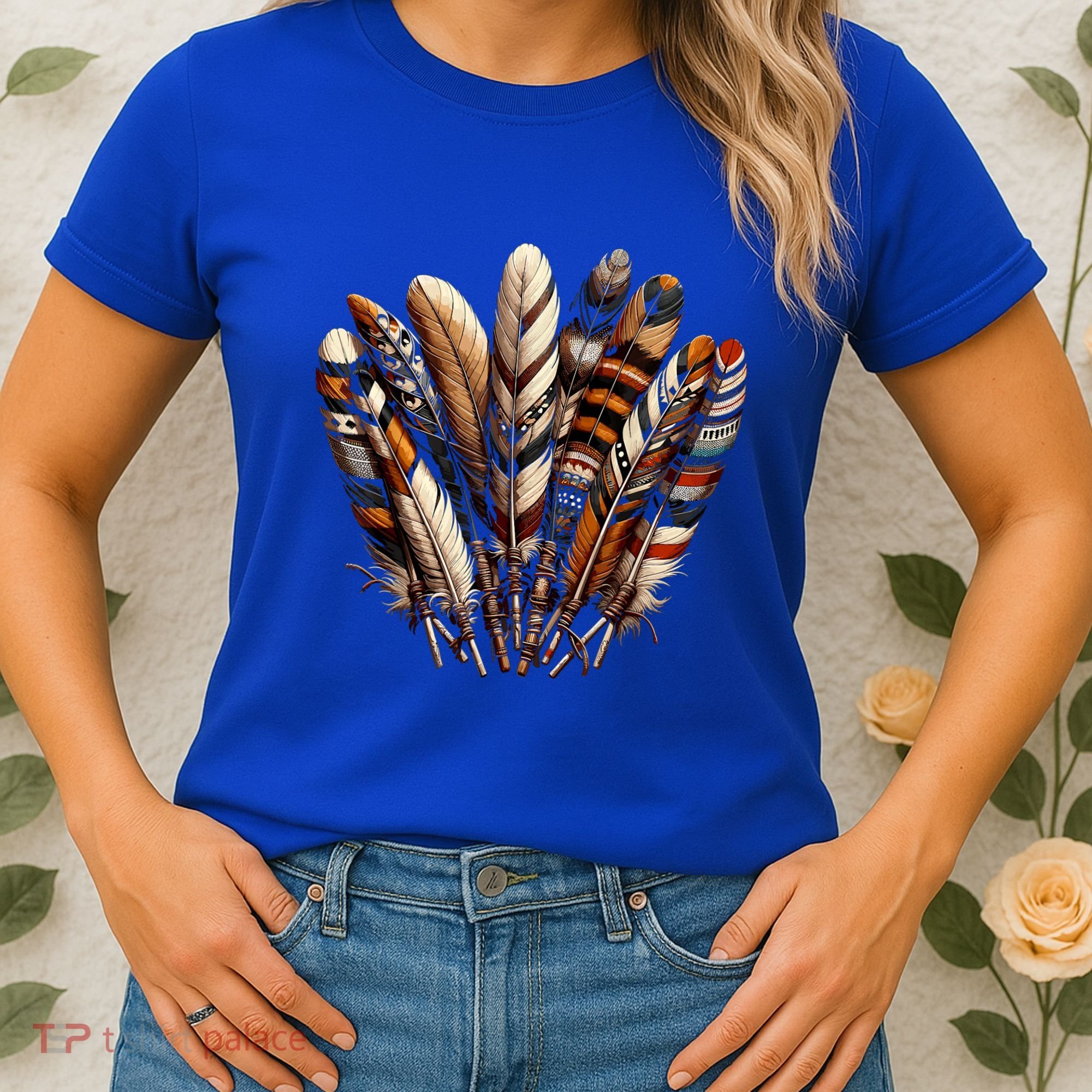 Southwest Native American Indian Feather Women's T-Shirt