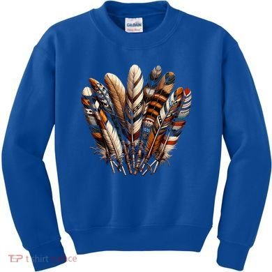 Southwest Native American Indian Feather Kids Sweatshirt
