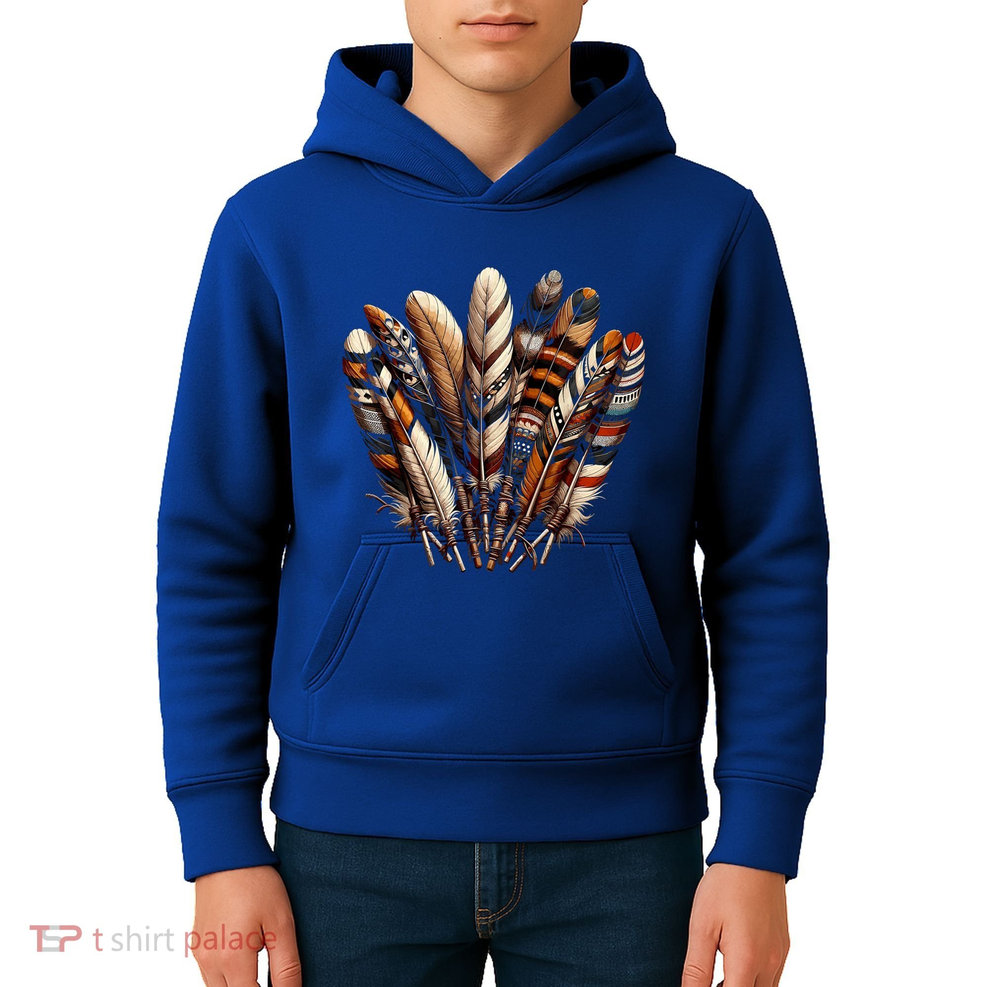 Southwest Native American Indian Feather Kids Hoodie