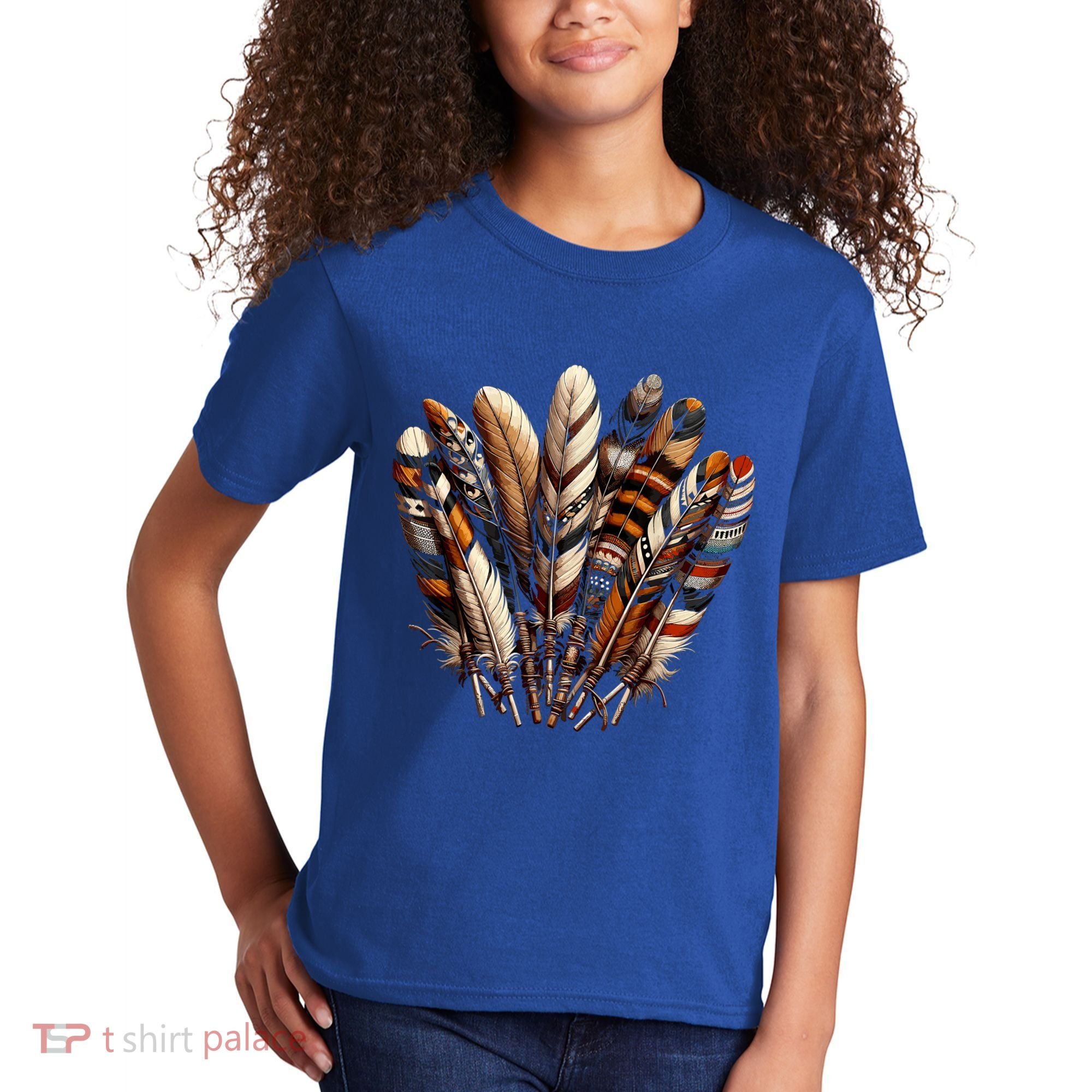 Southwest Native American Indian Feather Kids T-Shirt