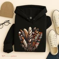 Southwest Native American Indian Feather Hoodie thumb 4