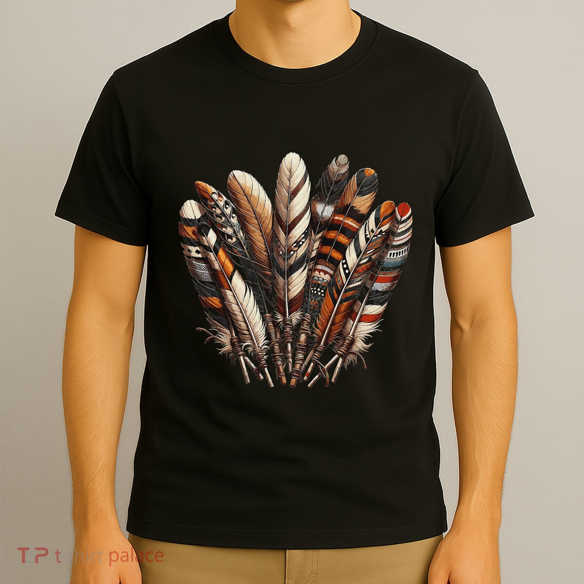 Southwest Native American Indian Feather T-Shirt