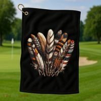 Southwest Native American Indian Feather Golf Towel thumb 1