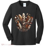 Southwest Native American Indian Feather Kids Long Sleeve Shirt thumb 0