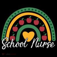 School Nurse Apple Rainbow Heart Long Sleeve Shirt thumb 2