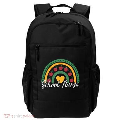 School Nurse Apple Rainbow Heart Backpack