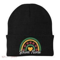 School Nurse Apple Rainbow Heart Beanie thumb 0