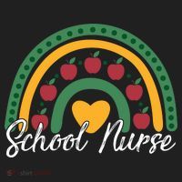 School Nurse Apple Rainbow Heart Beanie thumb 2