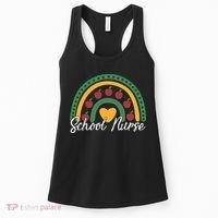 School Nurse Apple Rainbow Heart Women's Tank Top thumb 0