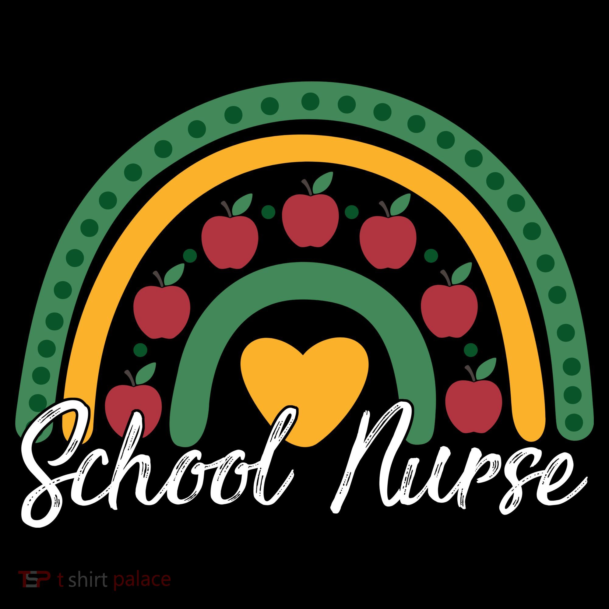 School Nurse Apple Rainbow Heart Women's Tank Top