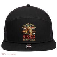 Sioux Native American Indian Pride Indigenous Tribe Cool Gift 7 Panel Mesh Trucker Snapback Hat thumb 0