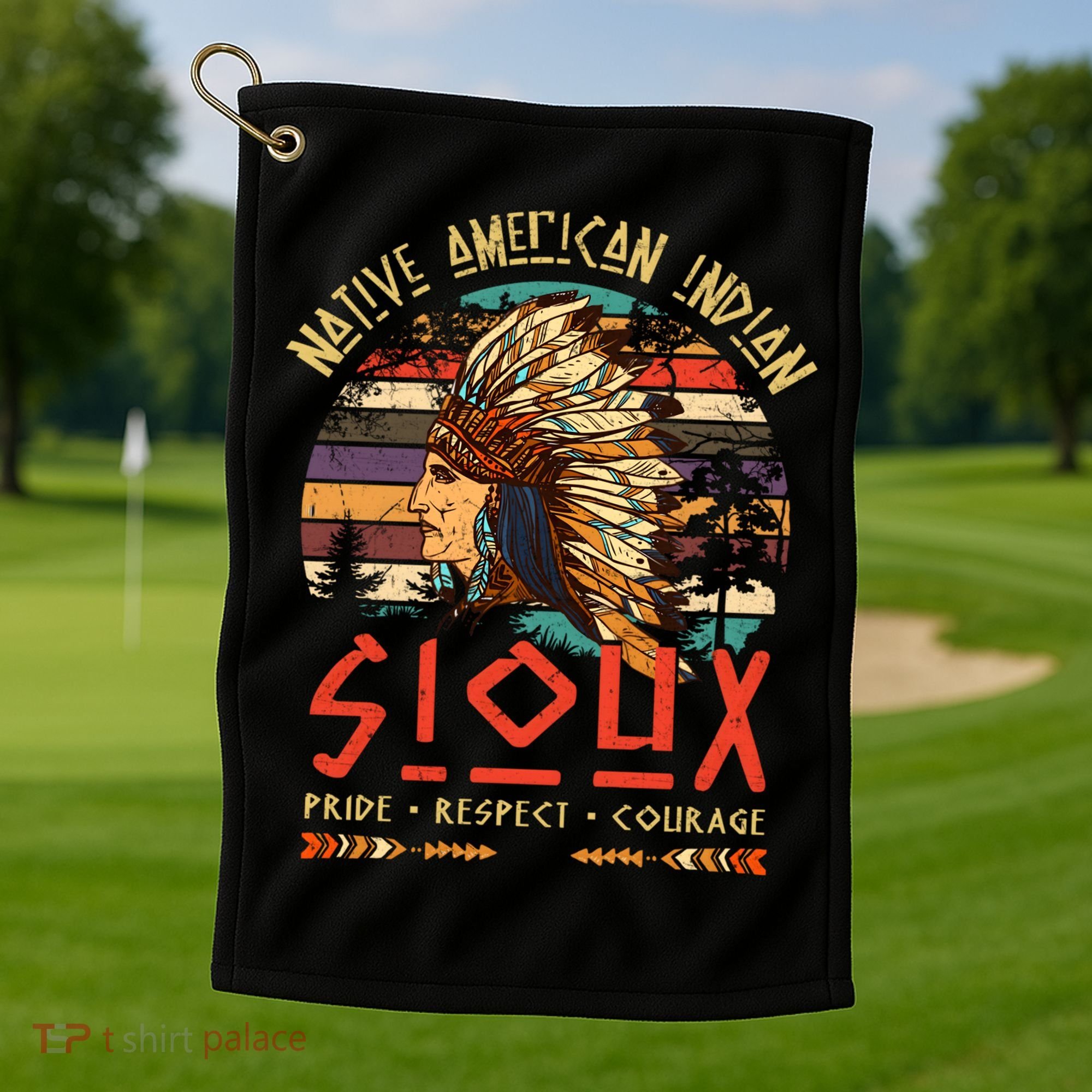 Sioux Native American Indian Pride Indigenous Tribe Cool Gift Golf Towel