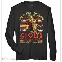 Sioux Native American Indian Pride Indigenous Tribe Cool Gift Zone Performance Long-Sleeve T-Shirt thumb 0