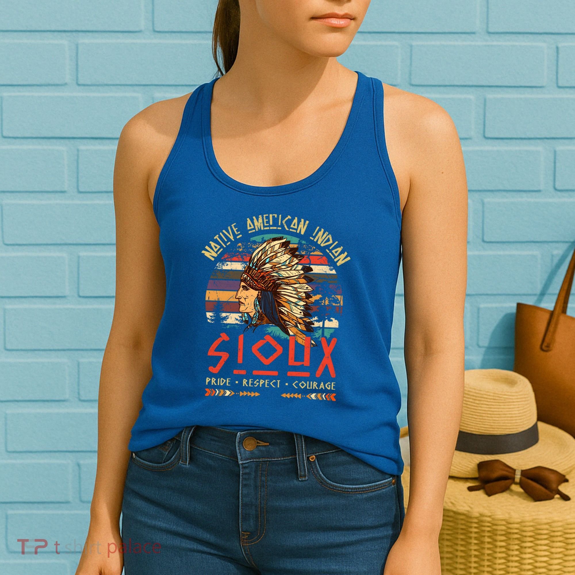 Sioux Native American Indian Pride Indigenous Tribe Cool Gift Women's Tank Top