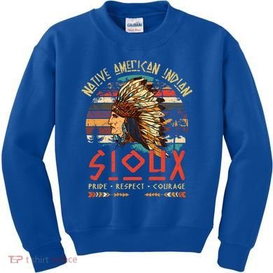 Sioux Native American Indian Pride Indigenous Tribe Cool Gift Kids Sweatshirt