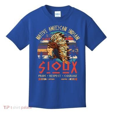 Sioux Native American Indian Pride Indigenous Tribe Cool Gift Kids T-Shirt
