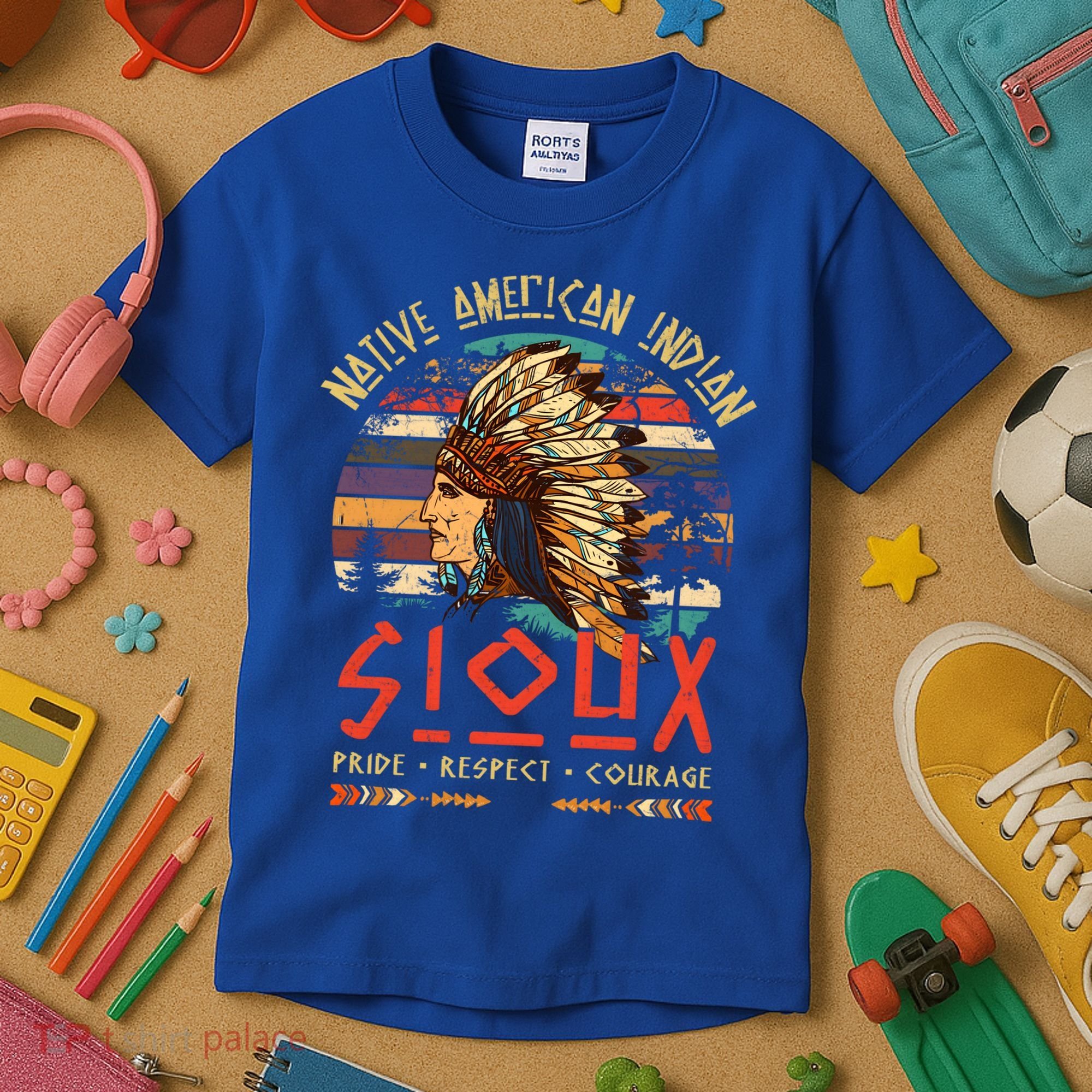 Sioux Native American Indian Pride Indigenous Tribe Cool Gift Kids T-Shirt