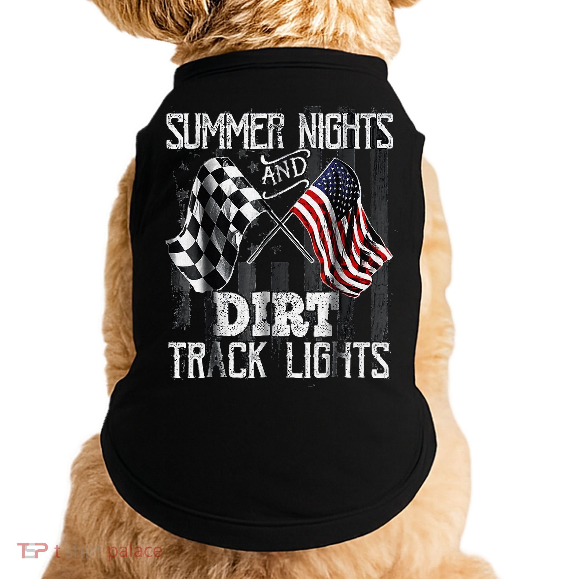 Summer Nights And Dirt Track Lights Sprint Car Racing Doggie Tank