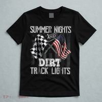 Summer Nights And Dirt Track Lights Sprint Car Racing T-Shirt thumb 5