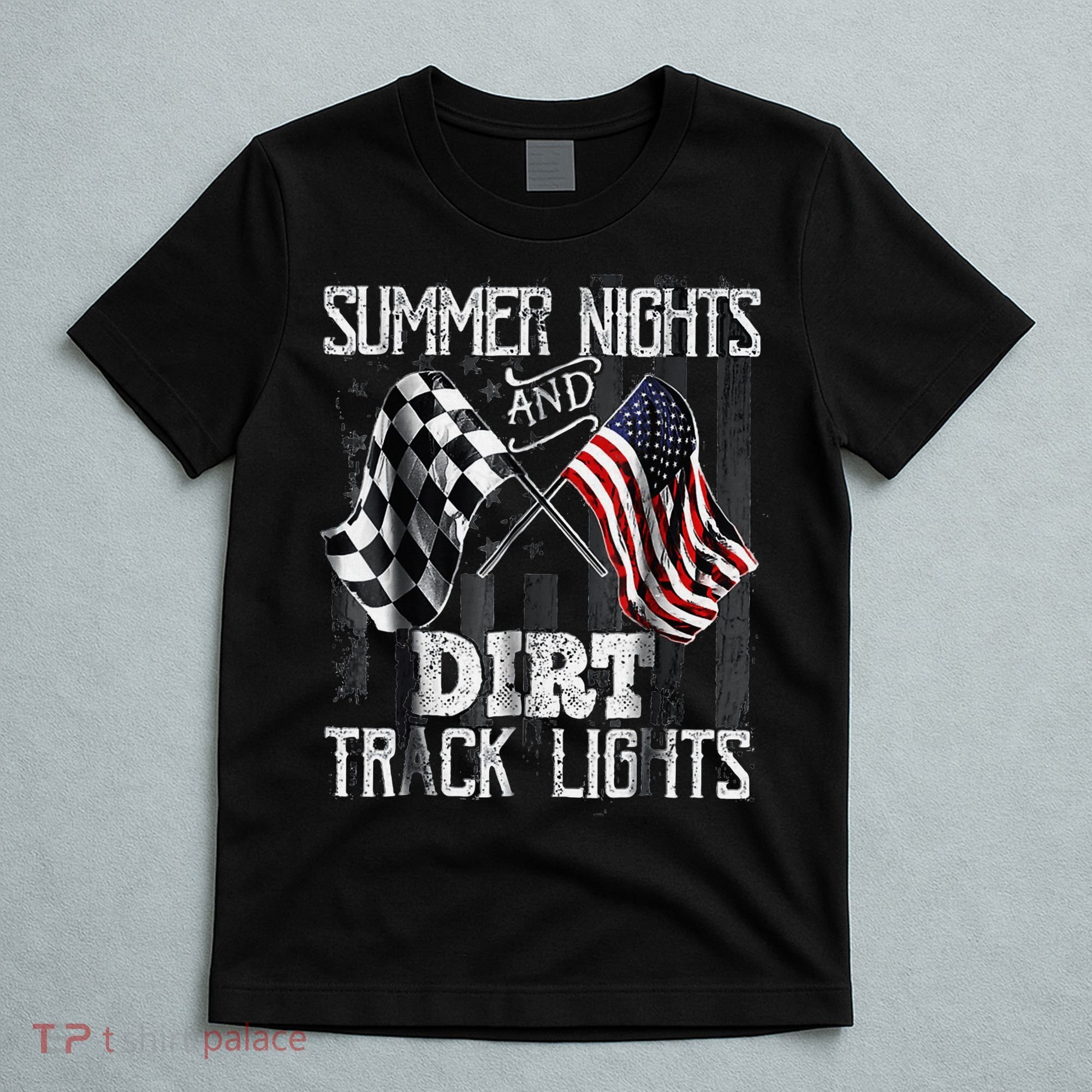 Summer Nights And Dirt Track Lights Sprint Car Racing T-Shirt