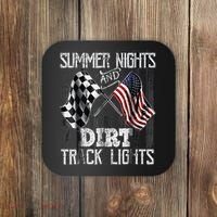 Summer Nights And Dirt Track Lights Sprint Car Racing Coaster thumb 0